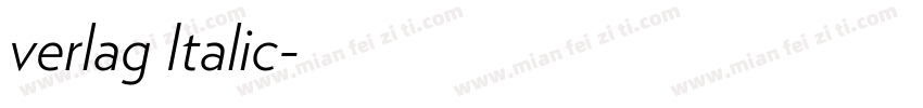 verlag Italic字体转换